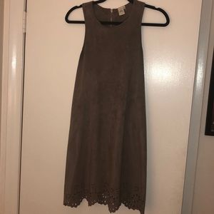 Paper crane suede tan/light brown dress. Size M